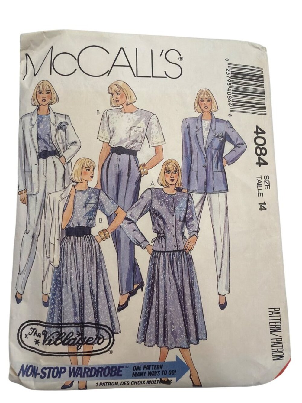 McCalls 4084 Sewing Pattern Non-Stop Wardrobe Dresses Jacket & Pants 1989
